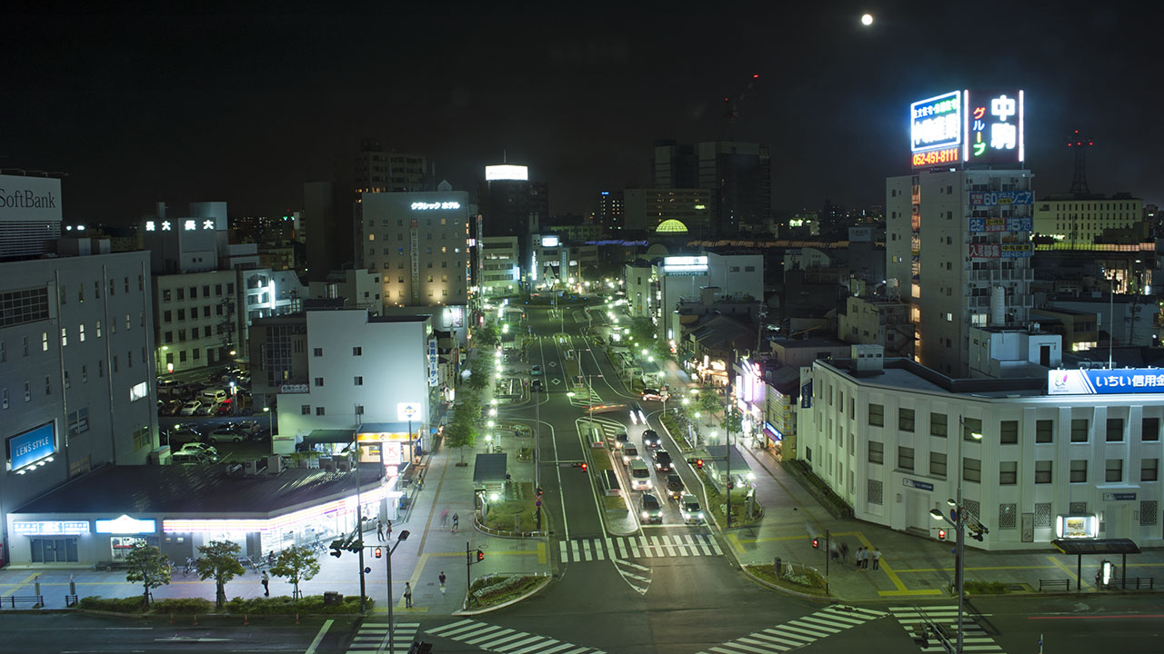一宮駅周辺の夜景