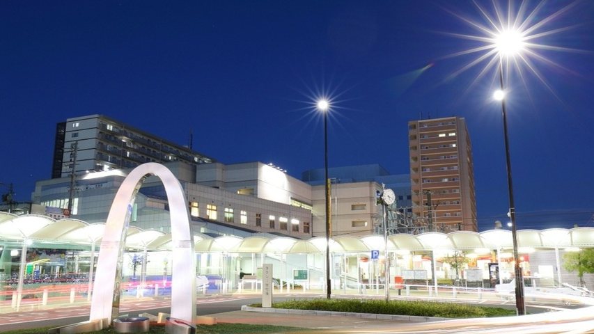 北名古屋市の査定や建物確認を考える駅周辺の夜景
