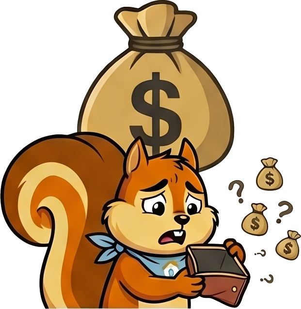 不動産担保ローンと返済計画を確認するりすばくん